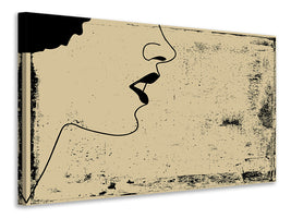 4-piece-canvas-print-woman-portrait-in-grunge-style
