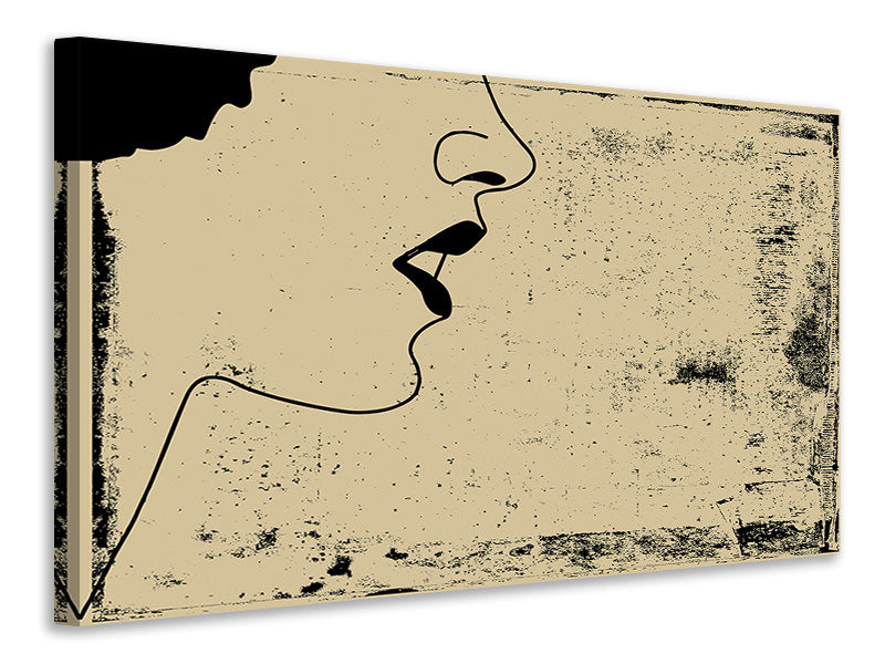 modern-4-piece-canvas-print-woman-portrait-in-grunge-style