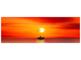 panoramic-3-piece-canvas-print-a-fisherman-in-the-sunset