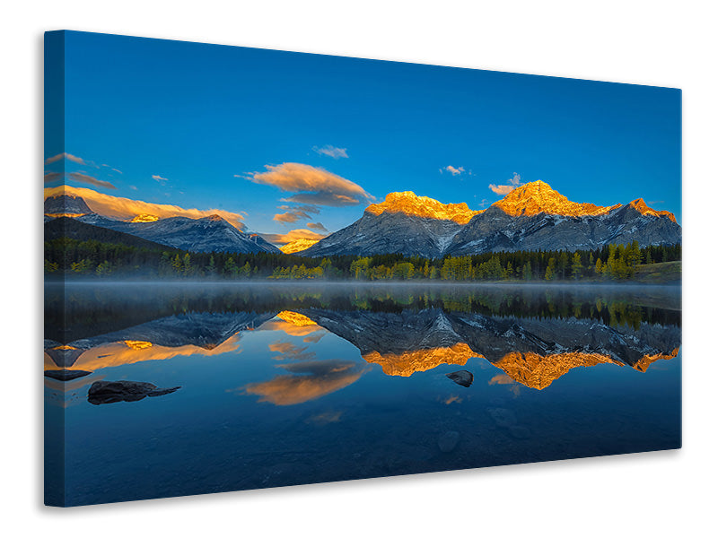 panoramic-3-piece-canvas-print-a-perfect-morning-in-canadian-rockies