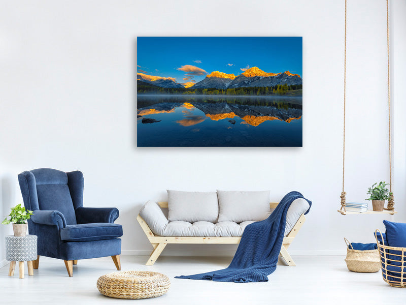panoramic-3-piece-canvas-print-a-perfect-morning-in-canadian-rockies