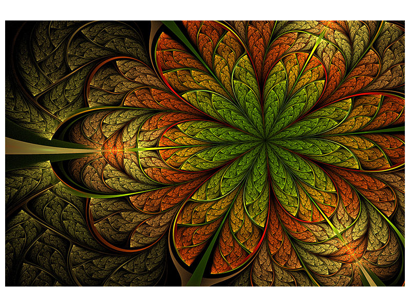 5-piece-canvas-print-abstract-floral-pattern