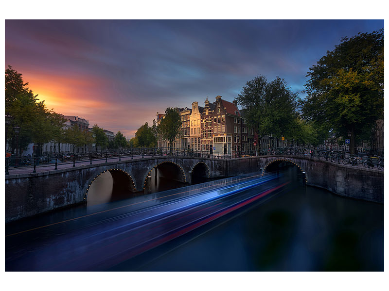 modern-4-piece-canvas-print-amsterdam-sunset