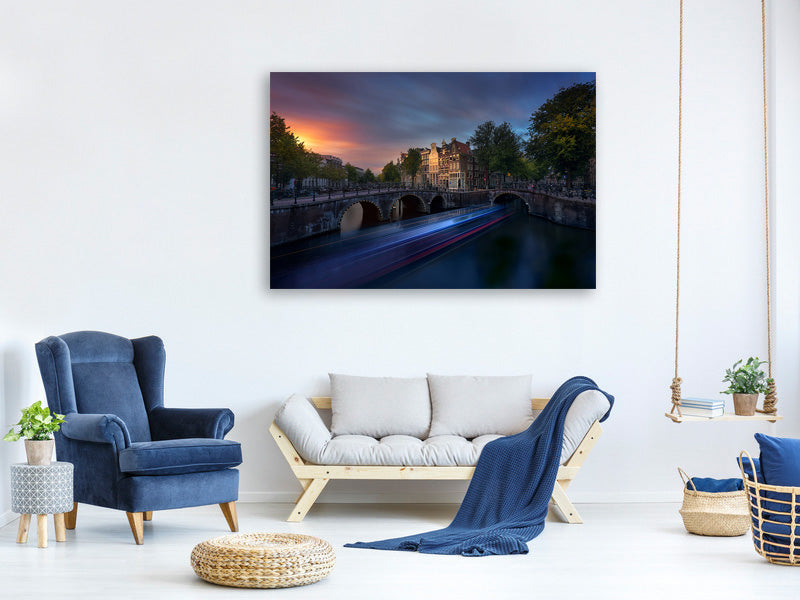 panoramic-3-piece-canvas-print-amsterdam-sunset