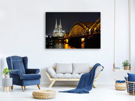3-piece-canvas-print-at-night-in-cologne