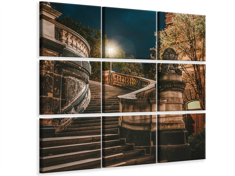 4-piece-canvas-print-at-night-in-dresden