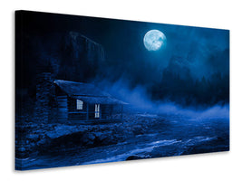 panoramic-3-piece-canvas-print-at-night-in-the-woods