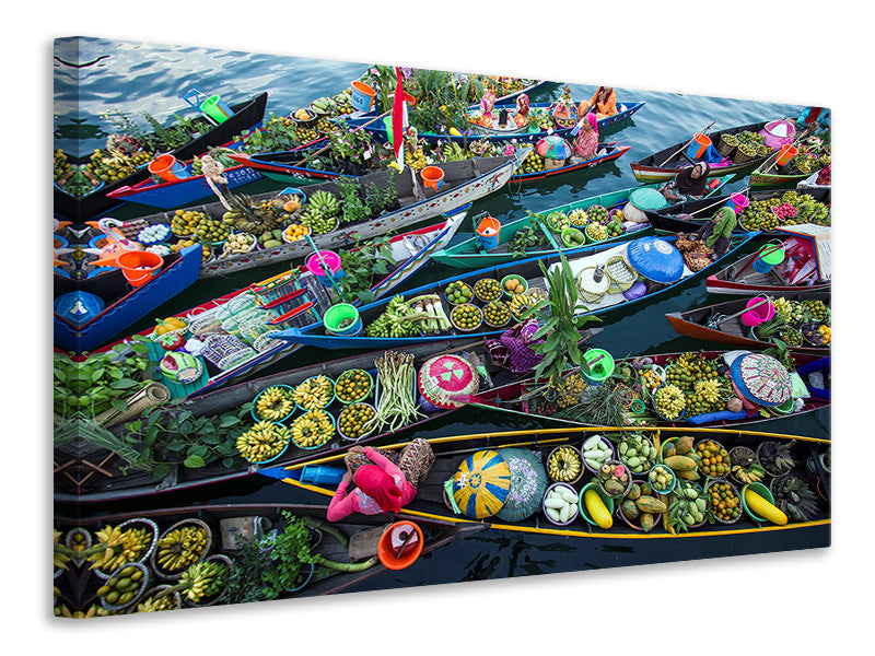 5-piece-canvas-print-banjarmasin-floating-market
