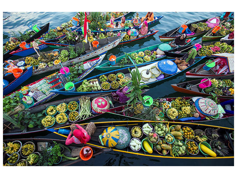 4-piece-canvas-print-banjarmasin-floating-market