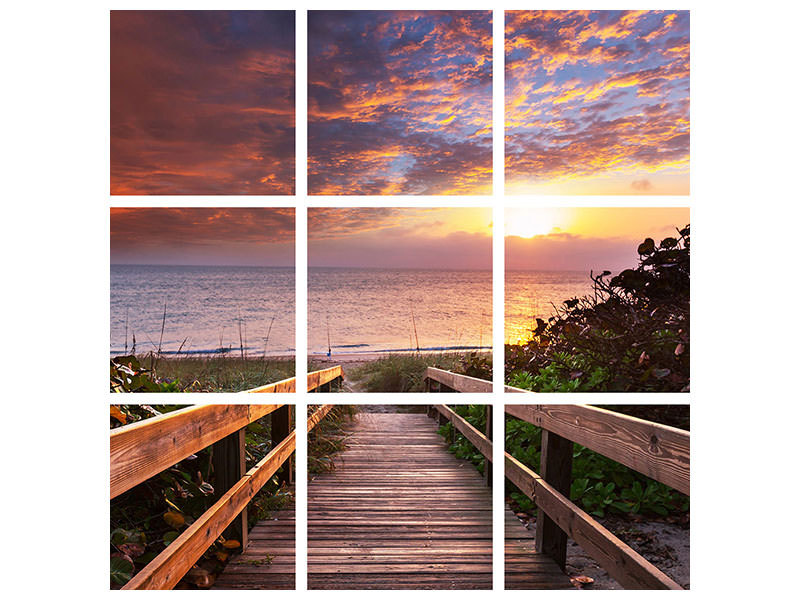 9-piece-canvas-print-beautiful-sunset-i