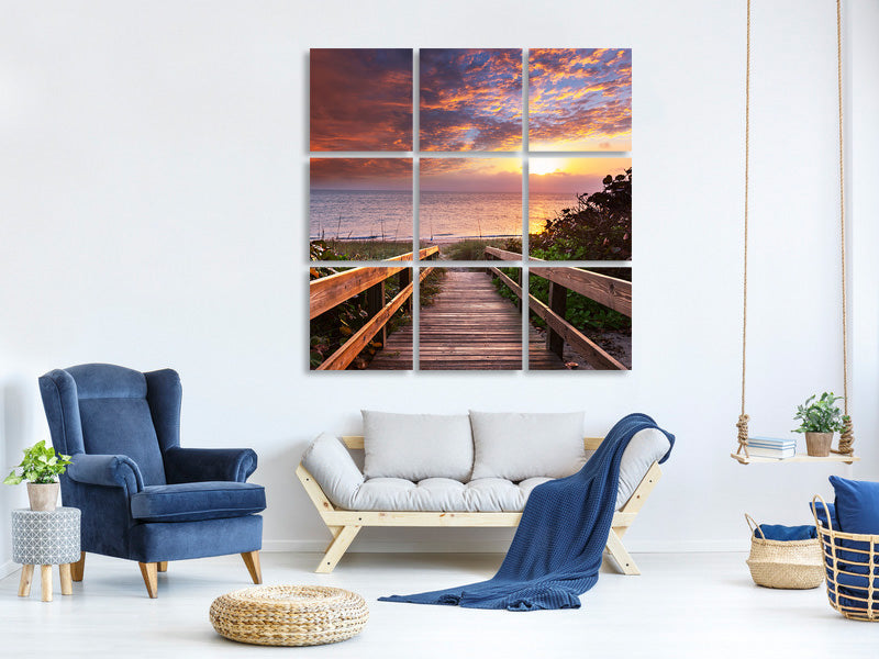 9-piece-canvas-print-beautiful-sunset-i