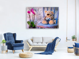 3-piece-canvas-print-camera-teddy-bear