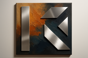 canvas and aluminum mixed media