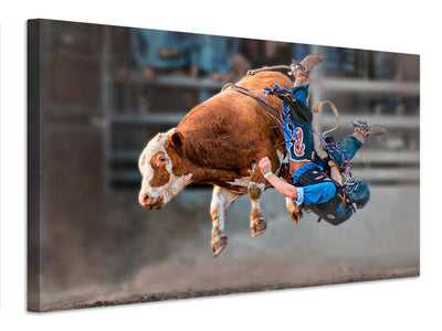 canvas-print-bull-riding-x