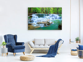 panoramic-3-piece-canvas-print-cascade-huay-mae-khamin