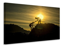 panoramic-3-piece-canvas-print-climbing-in-the-mountains
