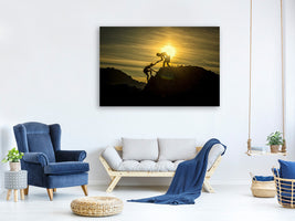 panoramic-3-piece-canvas-print-climbing-in-the-mountains