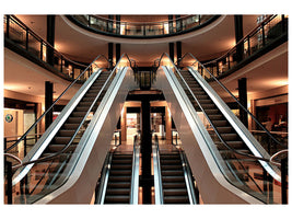 4-piece-canvas-print-escalator-in-shopping-mall
