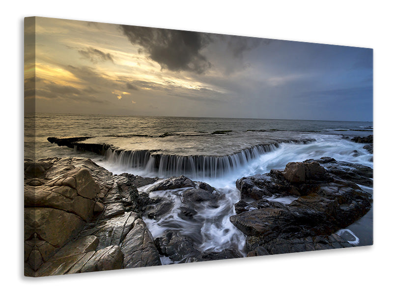 panoramic-3-piece-canvas-print-evening-mood-at-the-sea