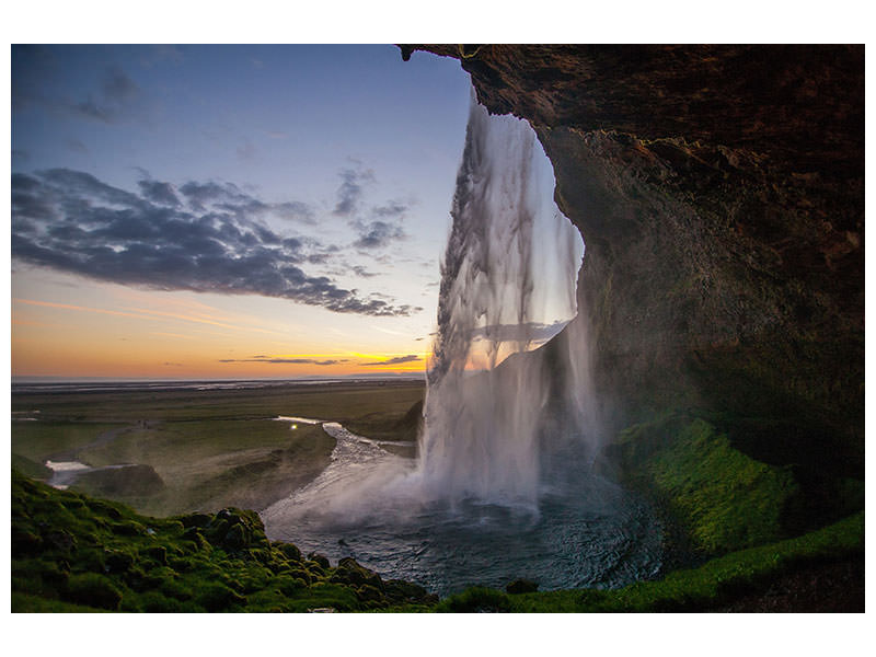 3-piece-canvas-print-evening-mood-at-the-waterfall