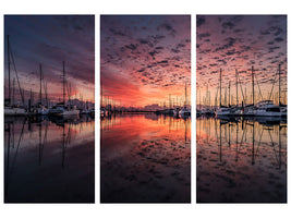 modern-4-piece-canvas-print-evening-mood-in-the-harbor