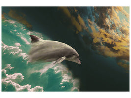 panoramic-3-piece-canvas-print-fascination-dolphin