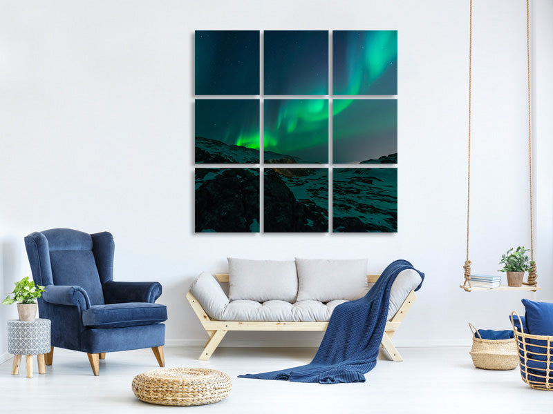 4-piece-canvas-print-fascination-northern-lights