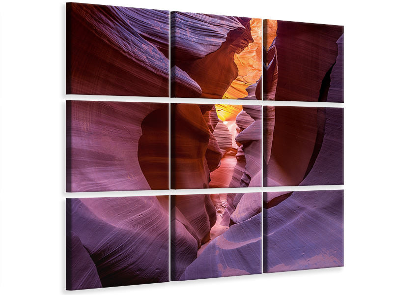 4-piece-canvas-print-fire-in-canyon
