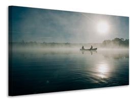 panoramic-3-piece-canvas-print-fisherman-in-the-sunrise