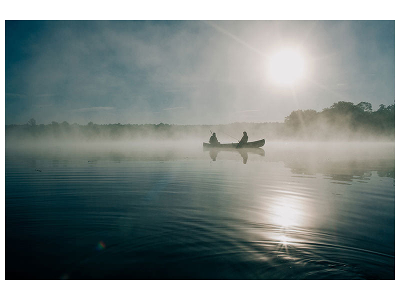 panoramic-3-piece-canvas-print-fisherman-in-the-sunrise