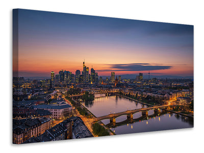 5-piece-canvas-print-frankfurt-skyline-at-sunset