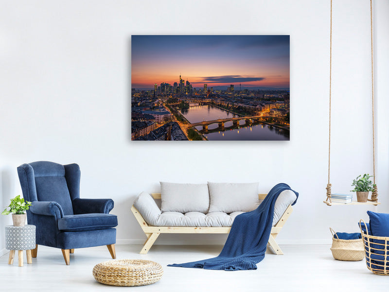 modern-3-piece-canvas-print-frankfurt-skyline-at-sunset