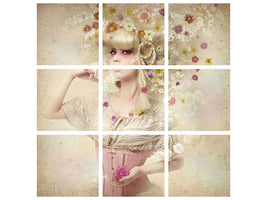 4-piece-canvas-print-girl-of-the-flower-garden-ii