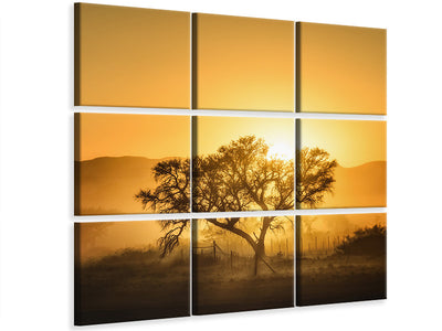 4-piece-canvas-print-golden-sunrise