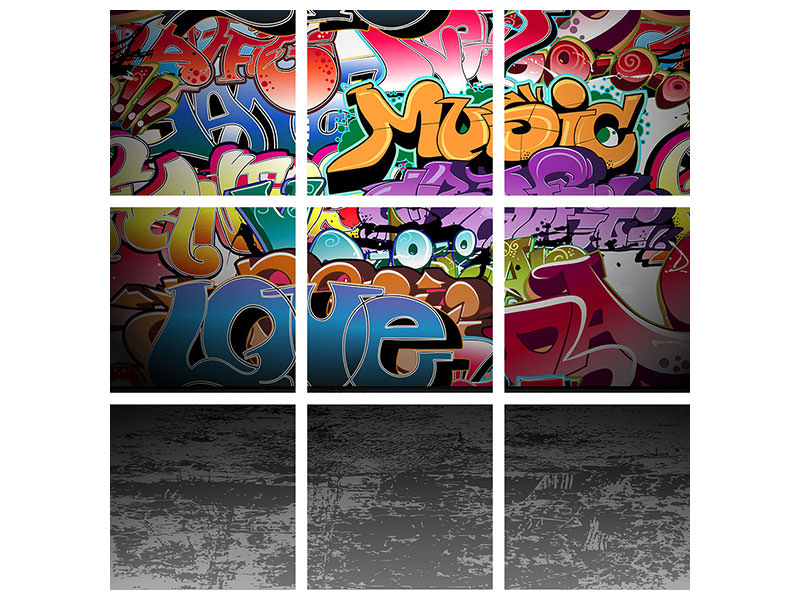 4-piece-canvas-print-graffiti-writing
