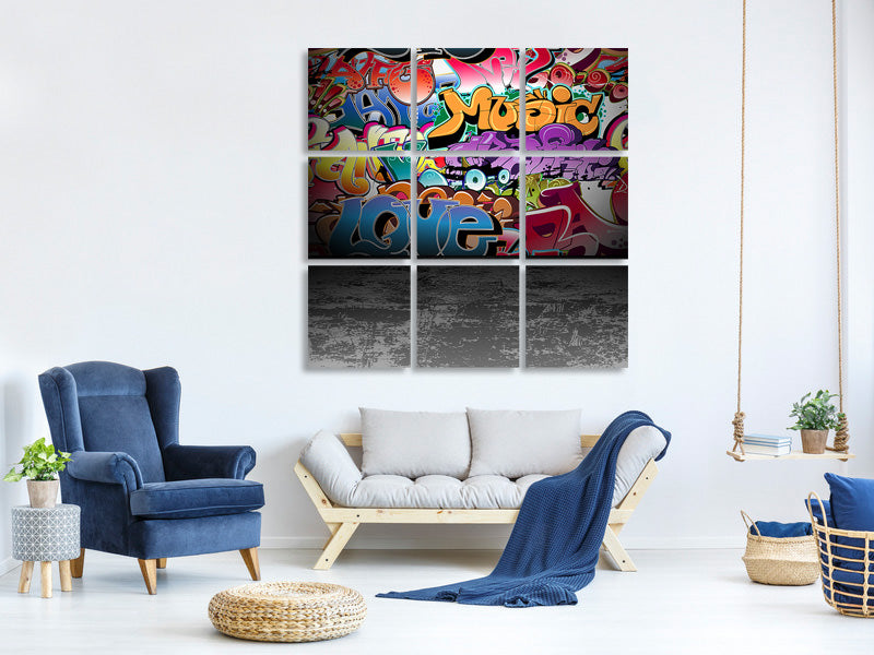 4-piece-canvas-print-graffiti-writing