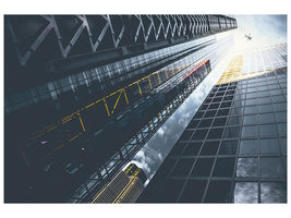 modern-4-piece-canvas-print-helicopter-over-skyscraper