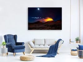 4-piece-canvas-print-lava-flow-with-the-moon