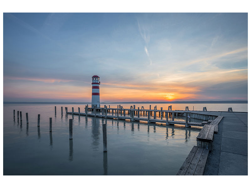 panoramic-3-piece-canvas-print-lighthouse-in-the-sunset