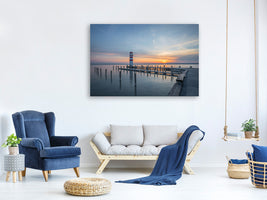 panoramic-3-piece-canvas-print-lighthouse-in-the-sunset