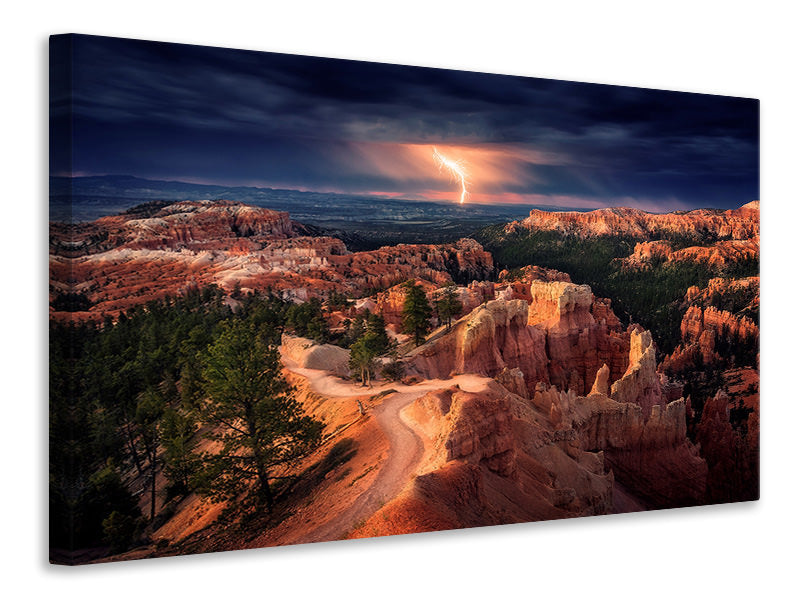 4-piece-canvas-print-lightning-over-bryce-canyon