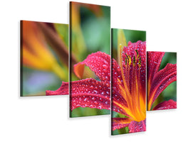 5-piece-canvas-print-lily-flower-in-pink-xl