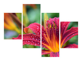 5-piece-canvas-print-lily-flower-in-pink-xl