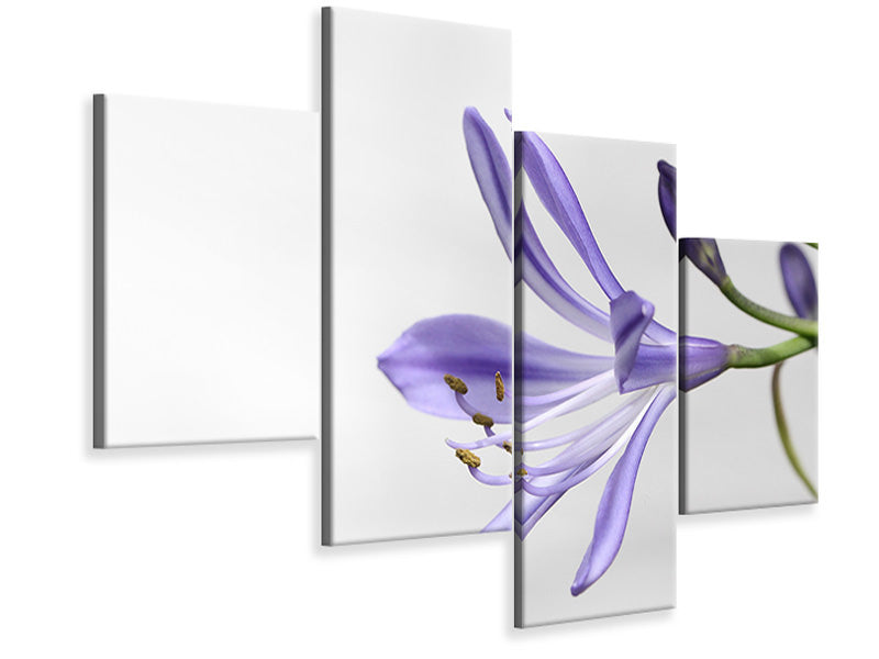 5-piece-canvas-print-lily-flower-in-purple