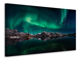 modern-4-piece-canvas-print-lofoten-aurora-reflection