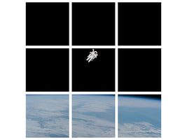 4-piece-canvas-print-lonely-astronaut-in-space