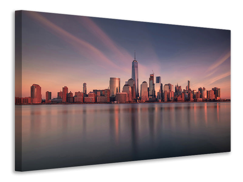 4-piece-canvas-print-lower-manhattan-at-dusk