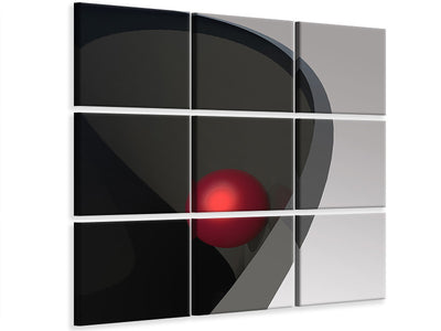 4-piece-canvas-print-metal-ball-in-bowl