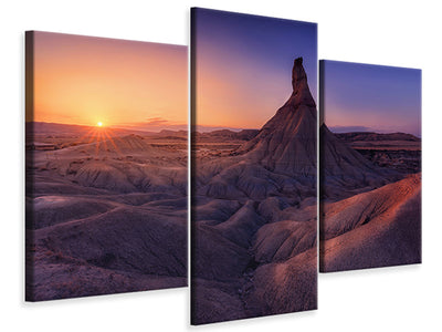 modern-3-piece-canvas-print-bardenas-in-blue