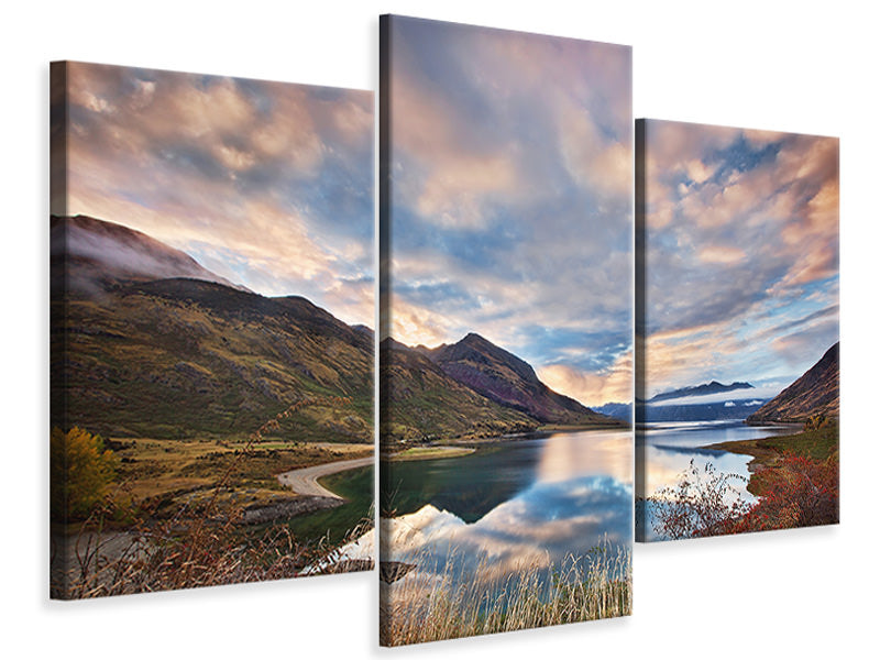 modern-3-piece-canvas-print-morning-delight-at-lake-hawea